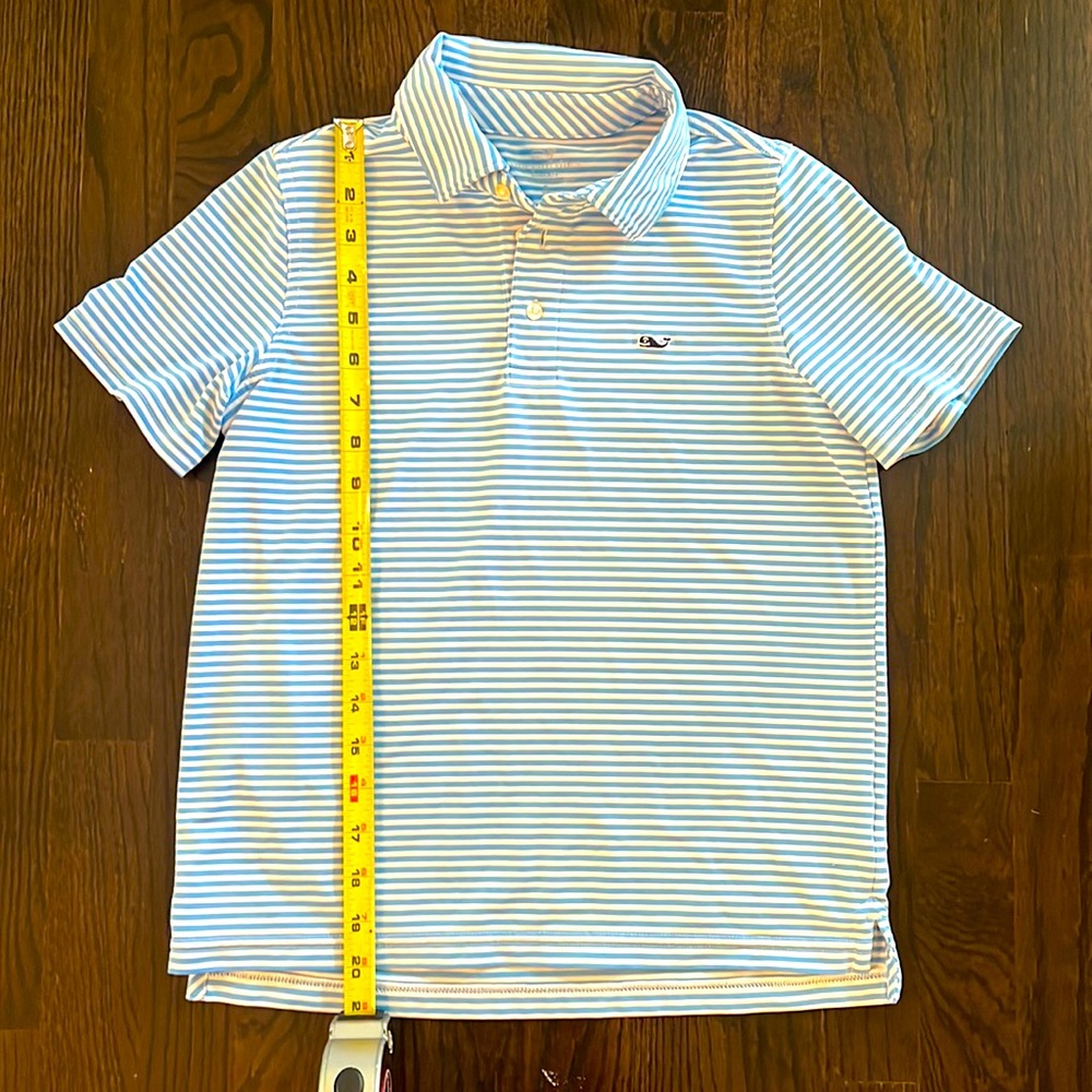 Vineyard Vines Blue Striped polo Boys Size Small